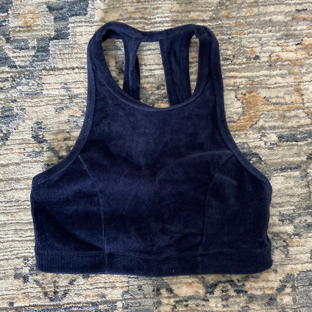 corduroy top/bra